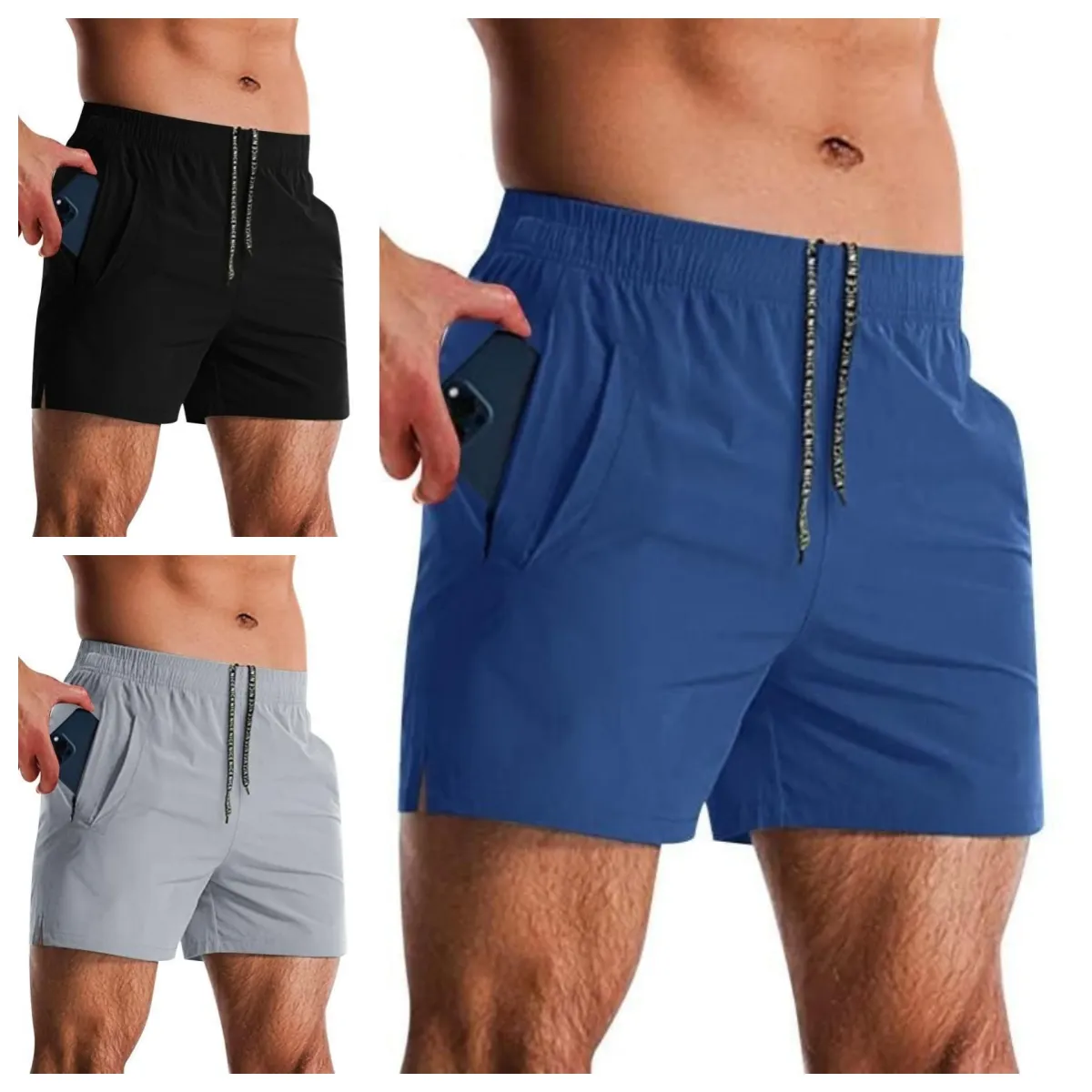 2024 Running Mens Shorts - Élastique Running Fitness Fitness Longueur Longueur extérieur Place Sports Portez des sports de yoga Shorts