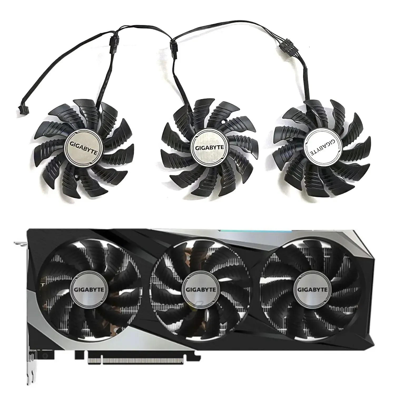 Pads 3 fans helt nya 4pin 82mm T129215BU RX6800XT GPU -fläkt för Gigabyte Radeon RX6800 6800XT 6900XT GAMING OC GRAFIK KORT