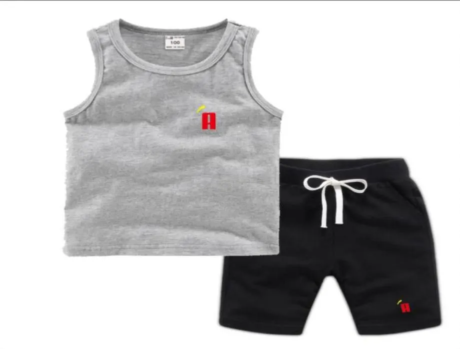 Ensembles de vêtements pour enfants classiques Imprimé de vêtements de bébé d'été pour garçons tenues