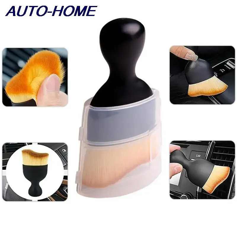 1 pc auto interieur reinigingsborstel met deksel met details over zachte borstelharen reinigingsgereedschap stofreiniger borstels voor auto