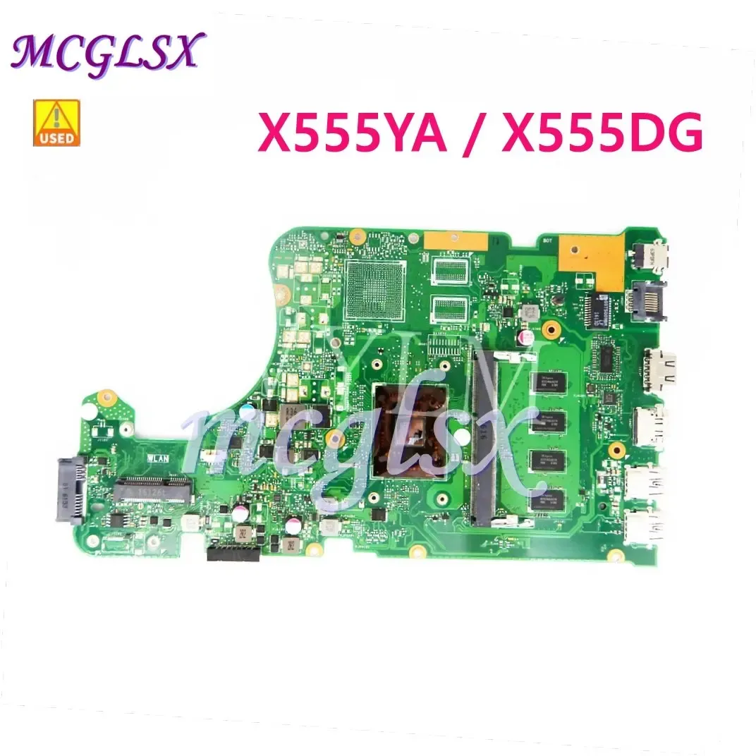 Placa -mãe x555ya e1/a6 cpu 4gb ram mainboard Rev2.0 para asus x555y x555 x5555yi x555dg a555d x555d laptop para a placa -mãe teste 100% ok usado usado