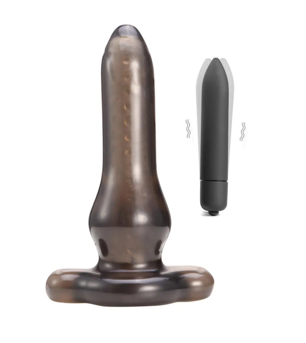 Dildo Ring Vibrator Bullet Butt Plug Anal Hollow Anal Plug Prostate Stimulator Vibrating Masturbator Sex Toys For Men Woman Gay Y13419268