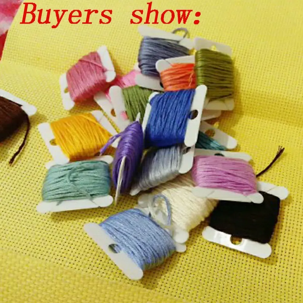 30pcs Floss Plastic Bobbins Se costura de linha Organizer Borderyer Floss Card Diy Craft Stitch Tools