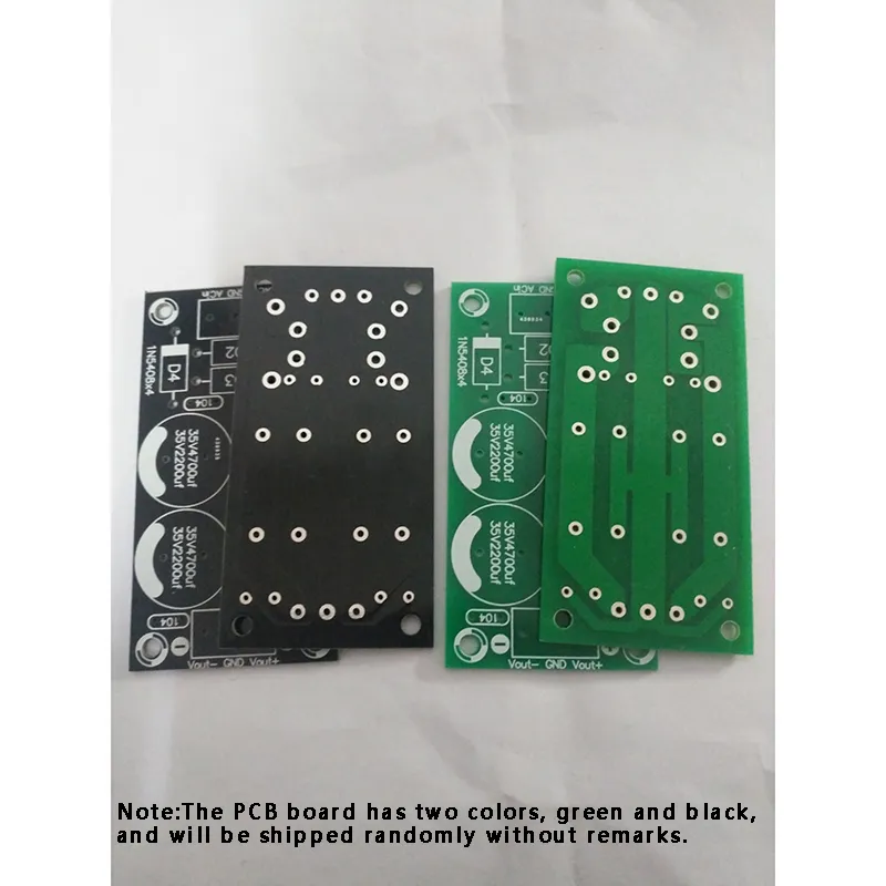 DIY Kit Rectifier Filter Board Positiv och negativ effektförstärkare kan installeras med 4 18 mm kondensatorer