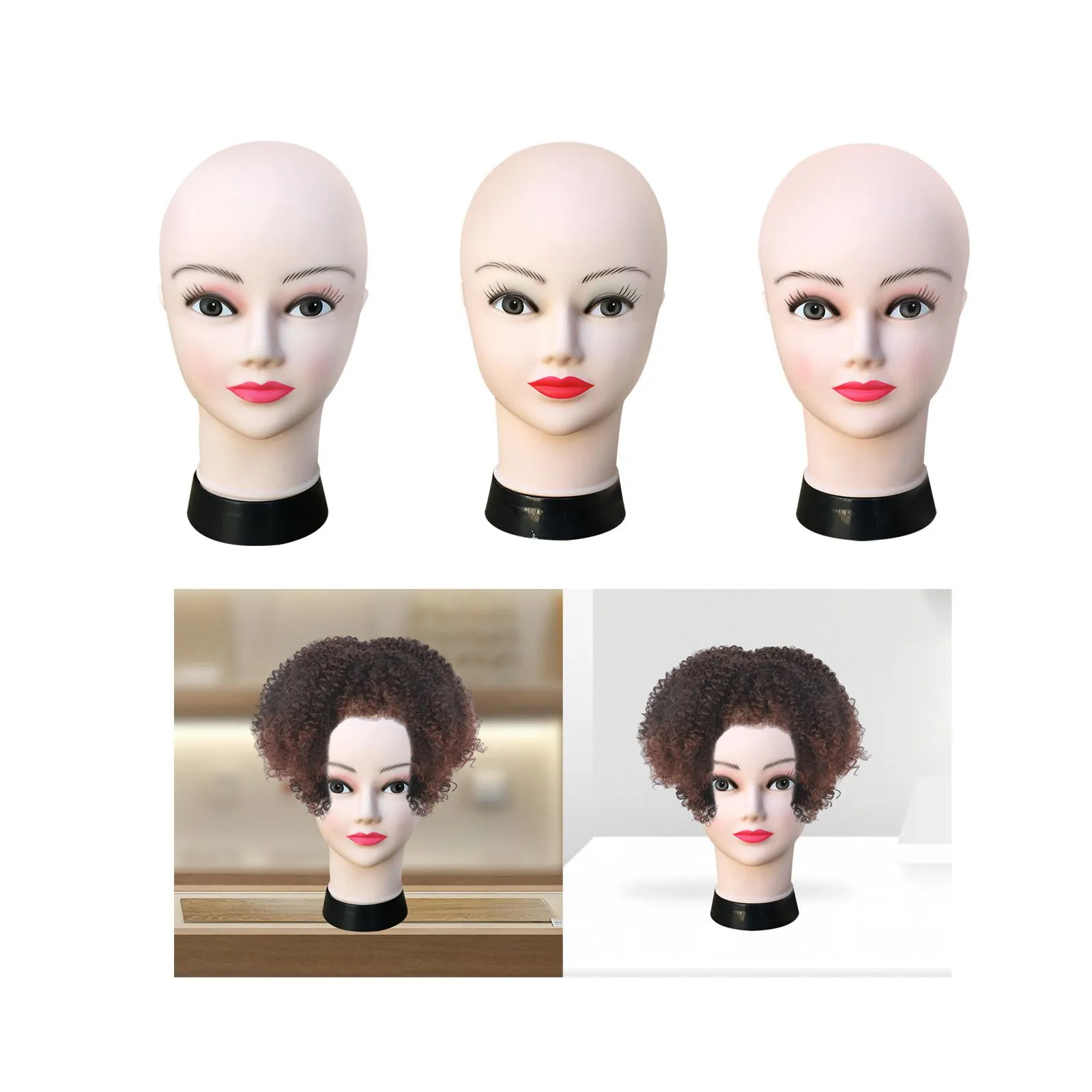 Female Mannequin Head Beauty Cosmetology Wig Stand for Wigs Jewelry