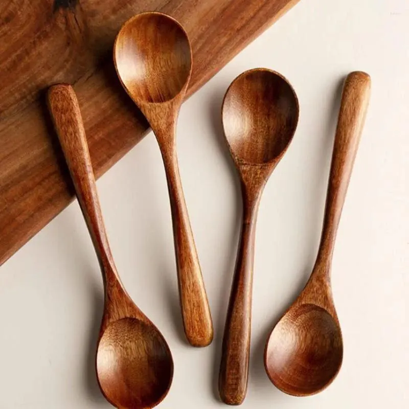 Cucchiai cucchiaio di frutta in legno leggero per comodi barattoli di zuppa di miele ideali ideali migliorano l'esperienza di cottura casalinga