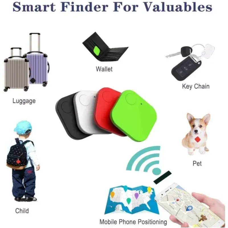 2024 Mini Bluetooth GPS Tracker Smart Dog Pets Anti-lost Alarm Wireless Child Bag Wallet Key Finder Smart Activity Trackers Locatorfor Bluetooth GPS Locator