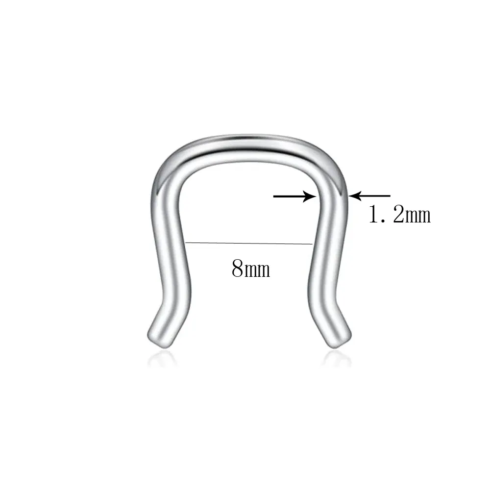 Transparent näsring arbete örhänge piercing fixator hästsko formad plast elastisk navel septum läpp ögonbryn tunga bröst ring