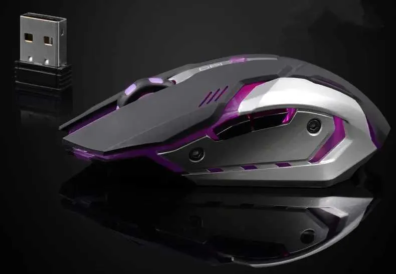AZZOR Wireless Gaming Mouse: Rechargeable, 7-Color Breathing Backlight ...