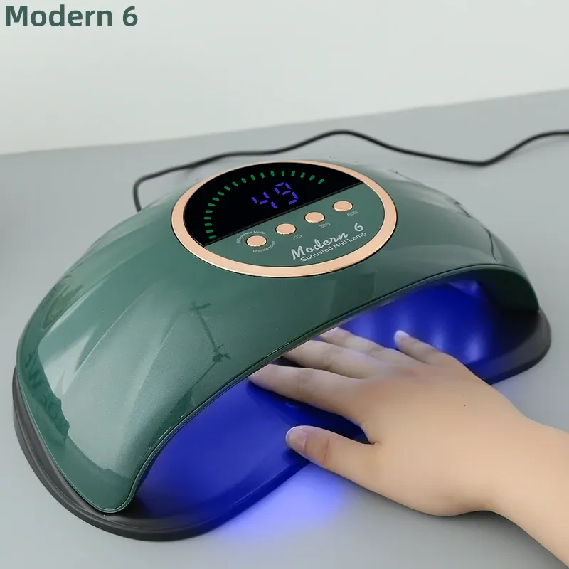 Shavers 2in1 Modern 6 네일 드라이어 듀얼 UV LED 램프 10/30/60/90 년대 젤 네일을위한 Quickdrying Gel Phototherapy Art Salon 매니큐어 도구