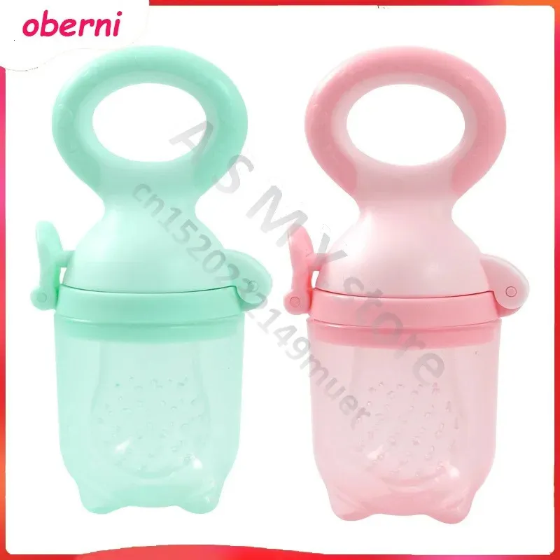 Oberni Baby Nipple Fresh Fruit Silica gel Feeding Bottles Nibbler Learn Feeding Drinking Water Straw Handle Infant BPA Free 240326