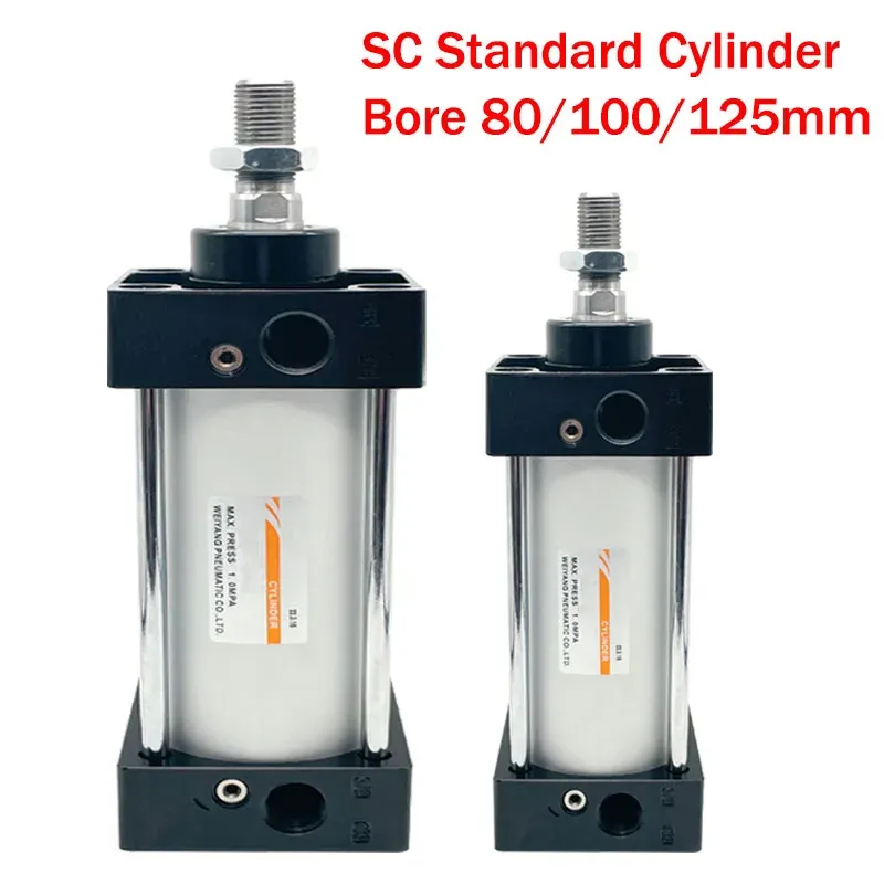Cilindro standard SC SC80/100/125mm foro doppio cilindro pneumatico Big Trust 25/50/75/75/100/200/300mm Scate