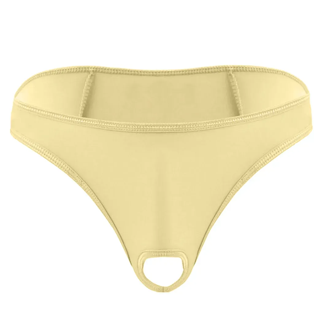 Summer Ice Silk Rear, tanga de los hombres, delgada, sin alivio, una ropa interior para hombres, semi transparente tanga sexy para hombres bragas