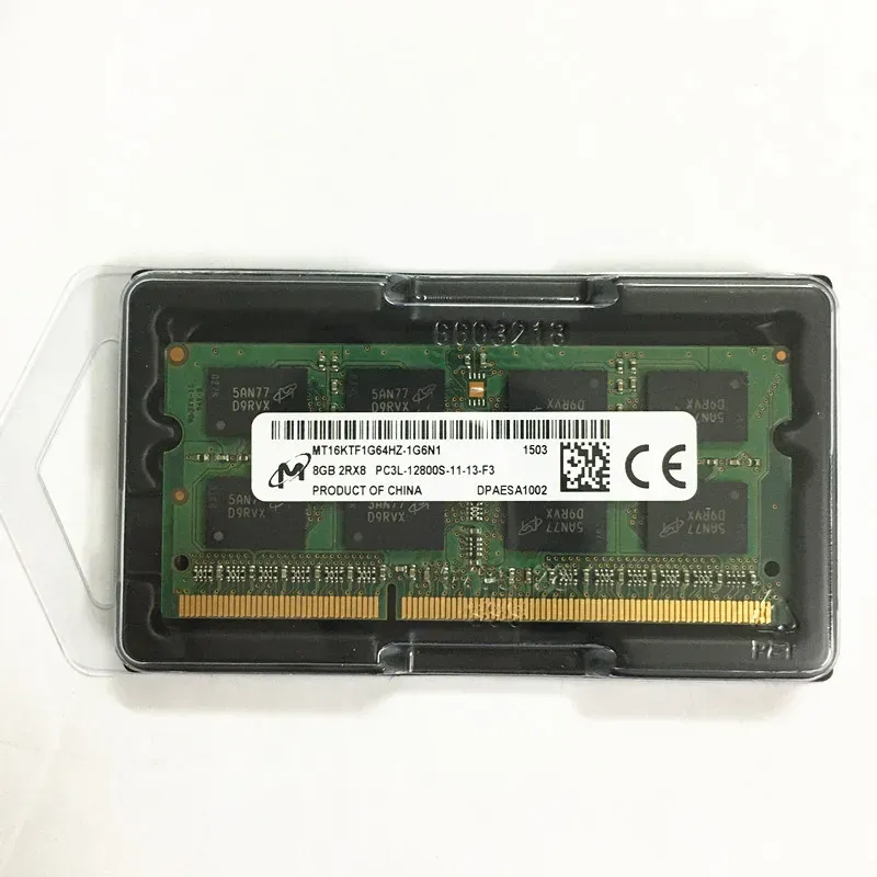 Rams Micron DDR3 8 Go 1600MHz RAMS 8 Go 2RX8 PC3L12800S113F3 1600MHz DDR3 Mémoire d'ordinateur portable 1,35 V