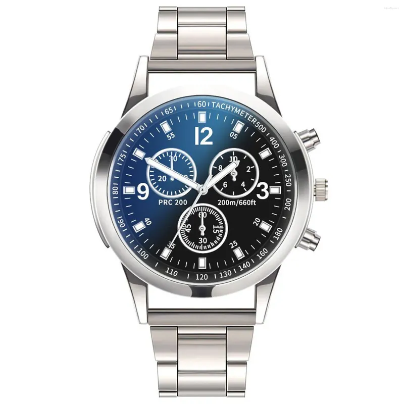 Wristwatches Men Quartz Movement Watch Chronograph Casual Gift For Father Husband Boyfriend