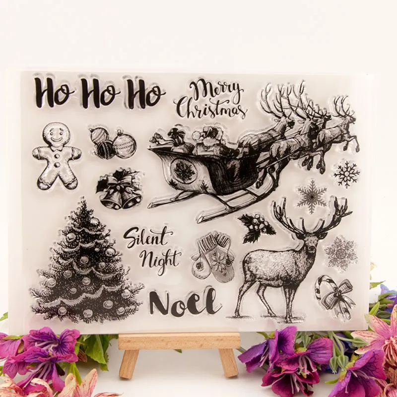 Boże Narodzenie Tree Silikon Clear Stamp DIY Scrapbooking Exposting