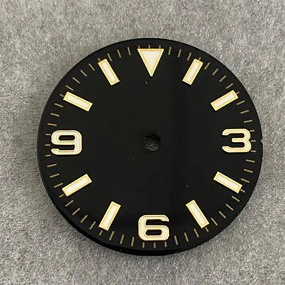 Cadran De Montre Lumineux Vert - Pour Mouvement NH35/NH36 - 28.5mm - Neuf Avec étiquettes