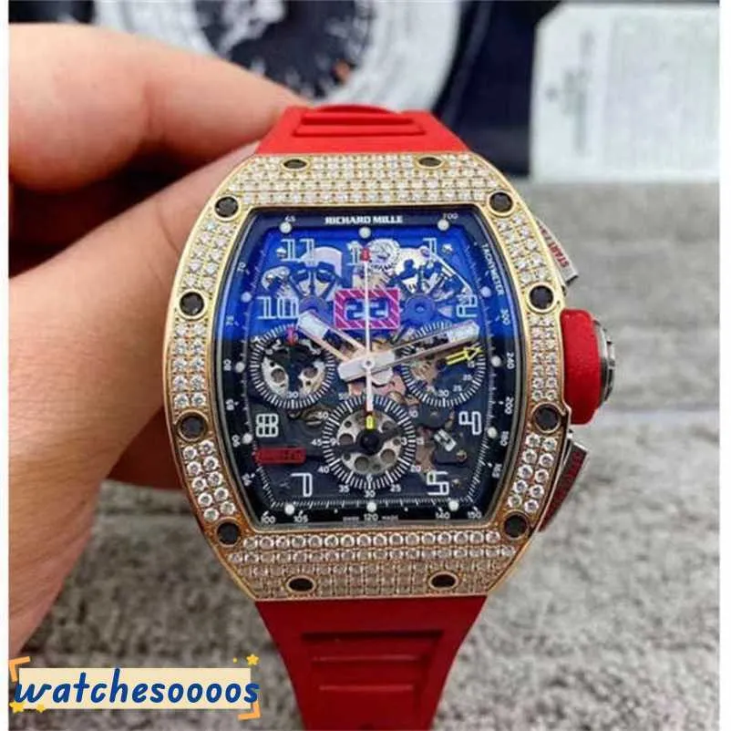 Watches Designer Watches Mechanical Wrist Watch Swiss Movement Tourbillon Wristwatch RM Diamond Tactical Wrist Mechanical Series Automatic M