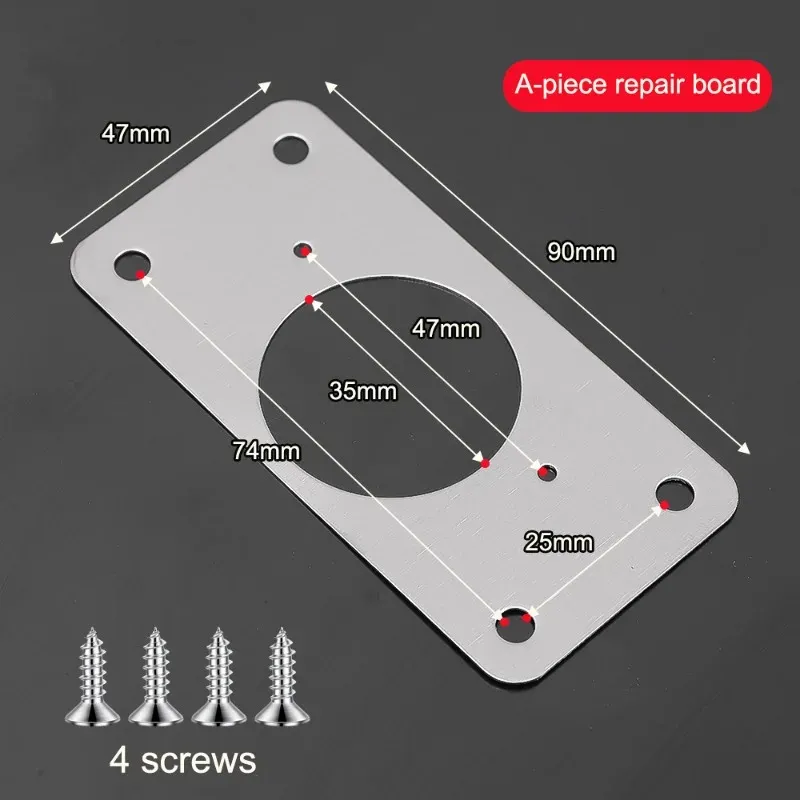 1/10pair Hinge Repair Plate Furniture Drawer Cabinet Repair Fixing Plate Kitchen Cupboard Door Hinge Mounting Kit Household Tool