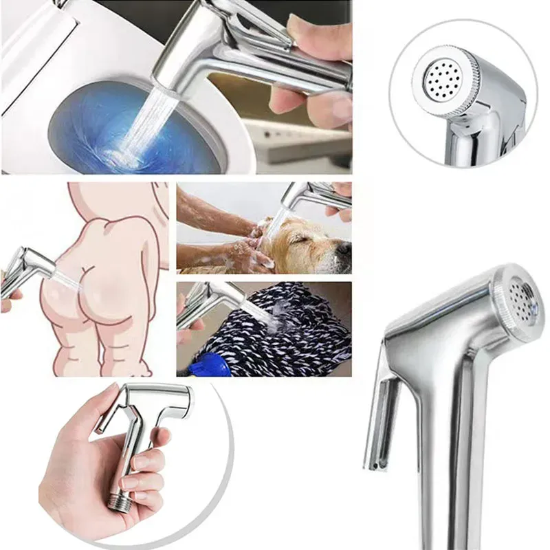 Handheld Bidet Faucet Spray Gun Shower Head Bathroom Toilet Bidet Shower Sprayer Water Saving Bathroom Cleaning Tool