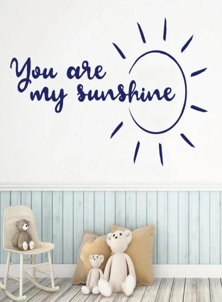 Wall Stickers You Are My Sunshine Mural Removable Art For Kids Boy Bedroom Decoration Poster House Decor Decals DW50806734451