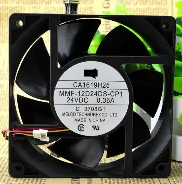 Pads NEW Original MMF12D24DSRP1 DC 24V 0.36A 3wire 120X120X38mm Server Cooler Fan