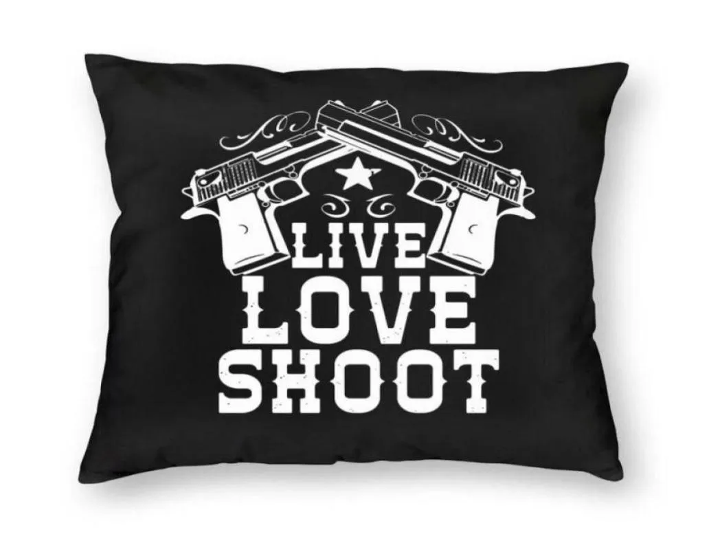 CUSHionDecorative Pillow Luxury Live Love Throw Case Decoration Custom USA Handgun Pistol Cushion Cover 40x40cm Pillowcover för L73640531
