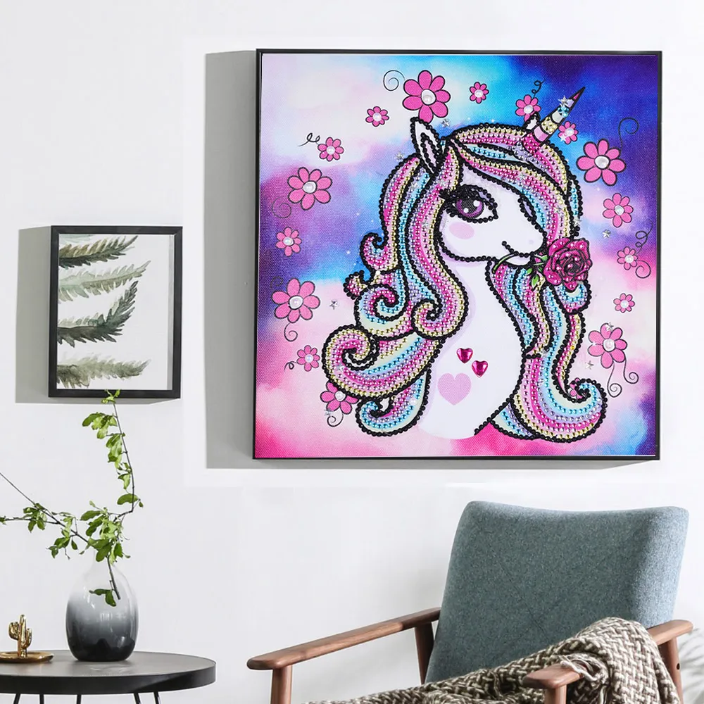 5D Diamond Painting Cartoon Unicorn Princess Pony alien Mosaic Cross Stitch Rhinestone Embroidery Home kids Bedroom Decor