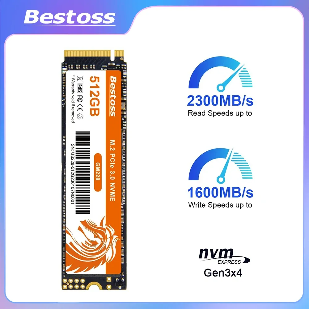 Drives Bestoss M2 NVME SSD 1TB NVME 512 Go SSD M2 Disque dur Disque dur SSD pour ordinateur portable GM22842