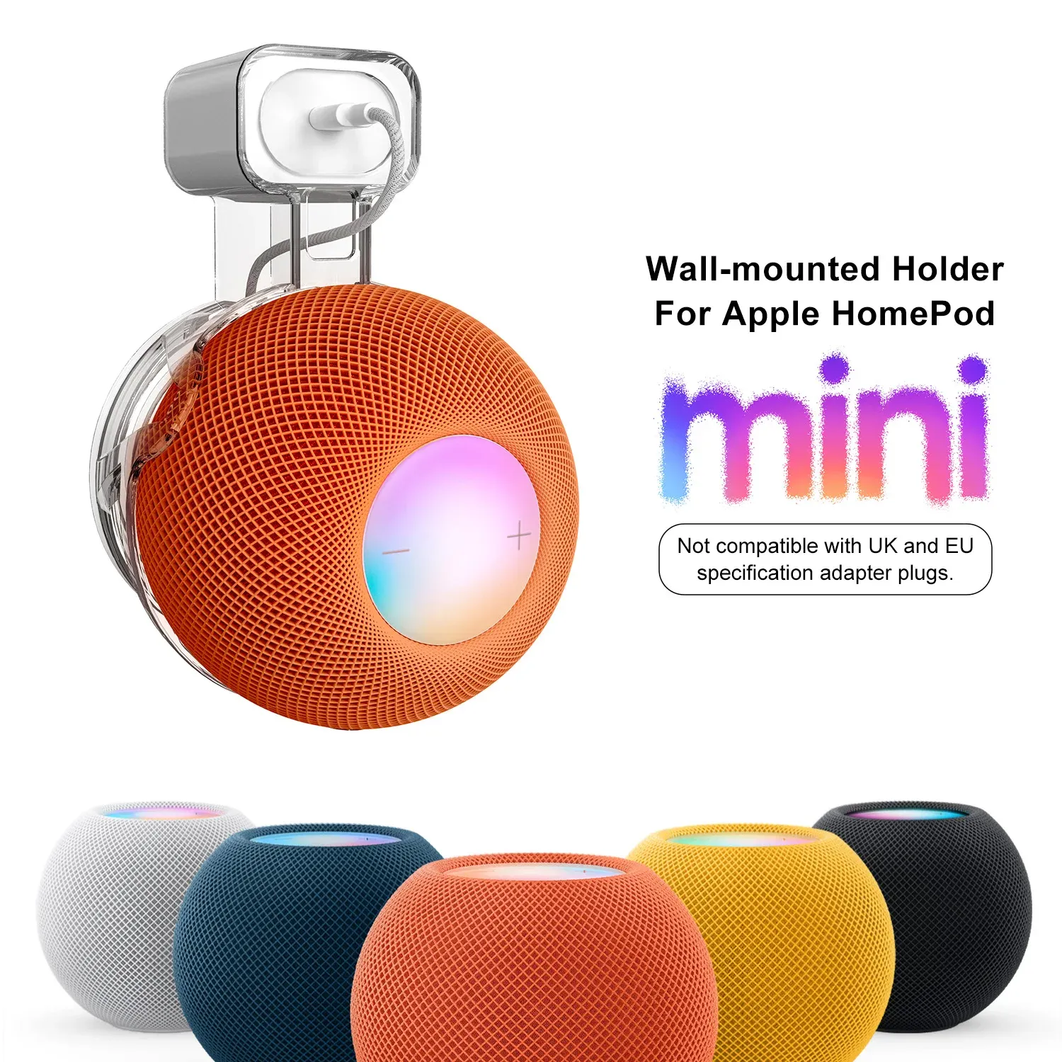Space-Saving Socket Wall Mount for Apple HomePod mini