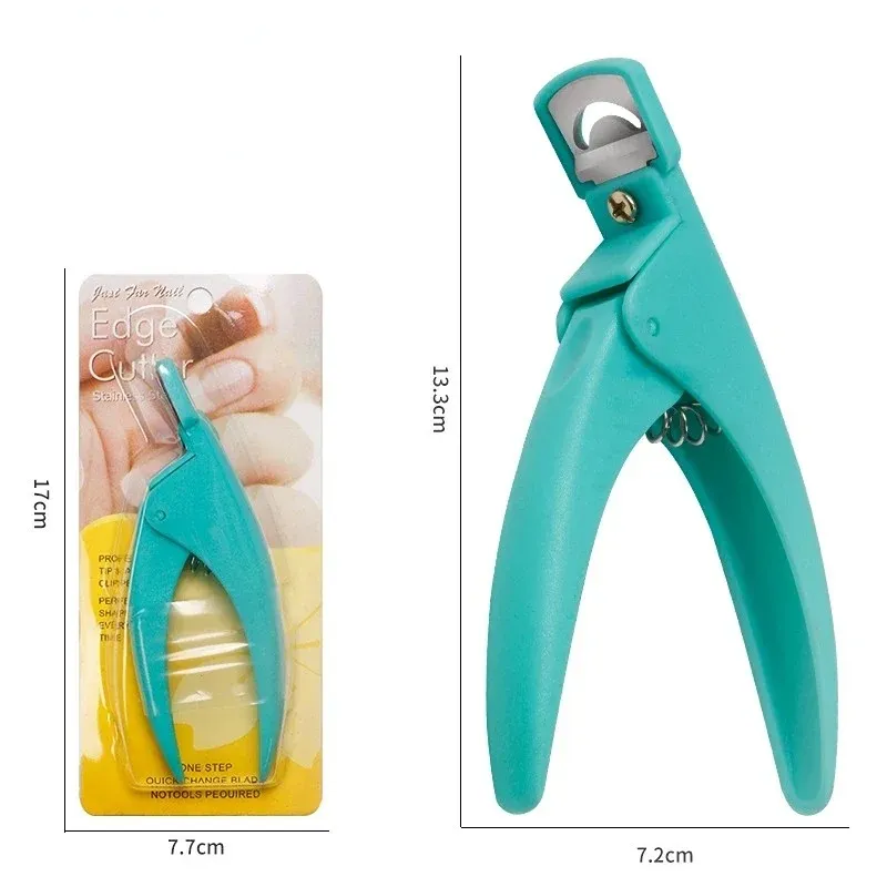 U-Shaped French False Nail Scissors Professional Stainless Steel Head Nail Clipper Acrylic Gel French False Nail Tips Clipper