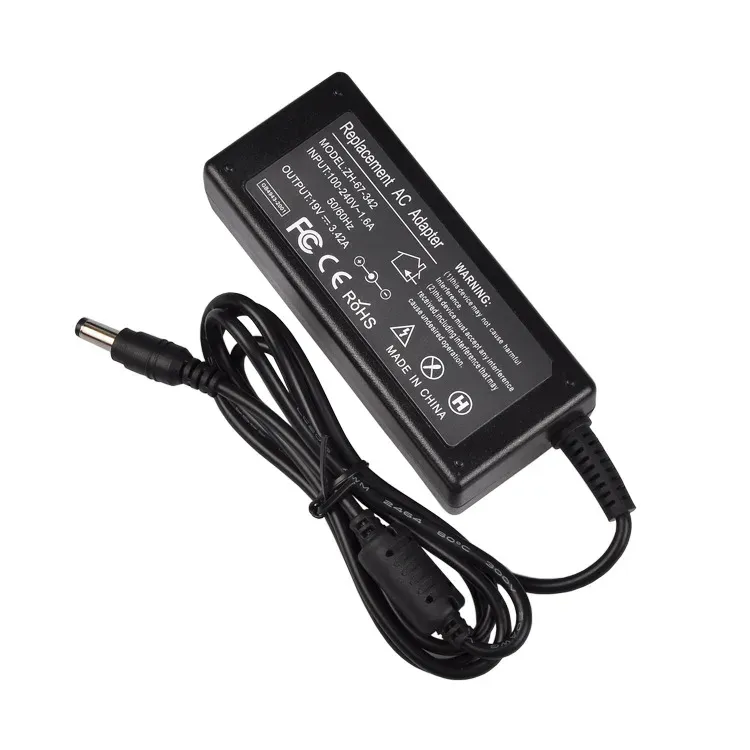 Adapter 19V 3.42A 65W Laptop Ac Power Adapter Charger For Toshiba P300 L450 M800 L670D C660 L650 A300 L700 A500 L655 5.5Mm * 2.5Mm