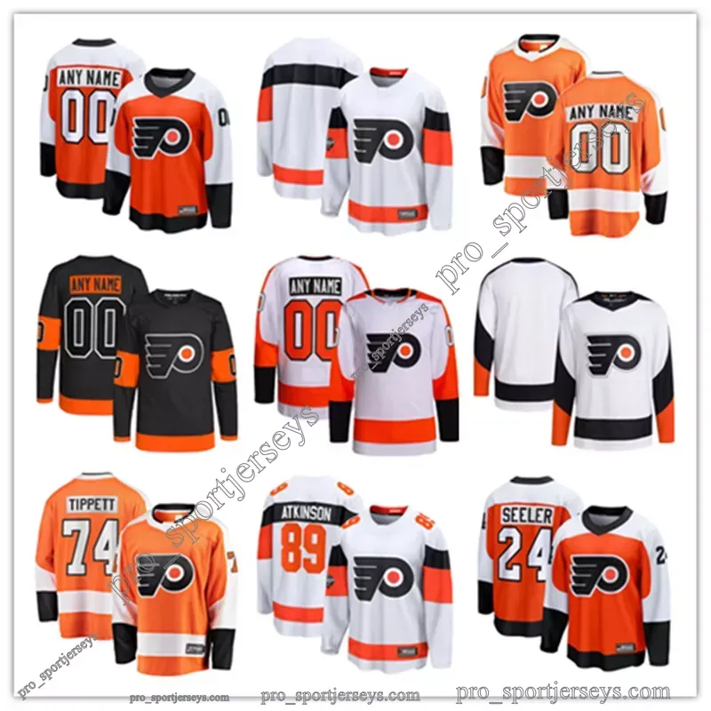 Philadelphia Custom Flyers Jerseys 11 Travis Konecny ​​74 Owen Tippett 14 Sean Couturier 89 Cam Atkinson 24 Nick Seeler 44 Nicolas Deslauriers 79 Carter Hart