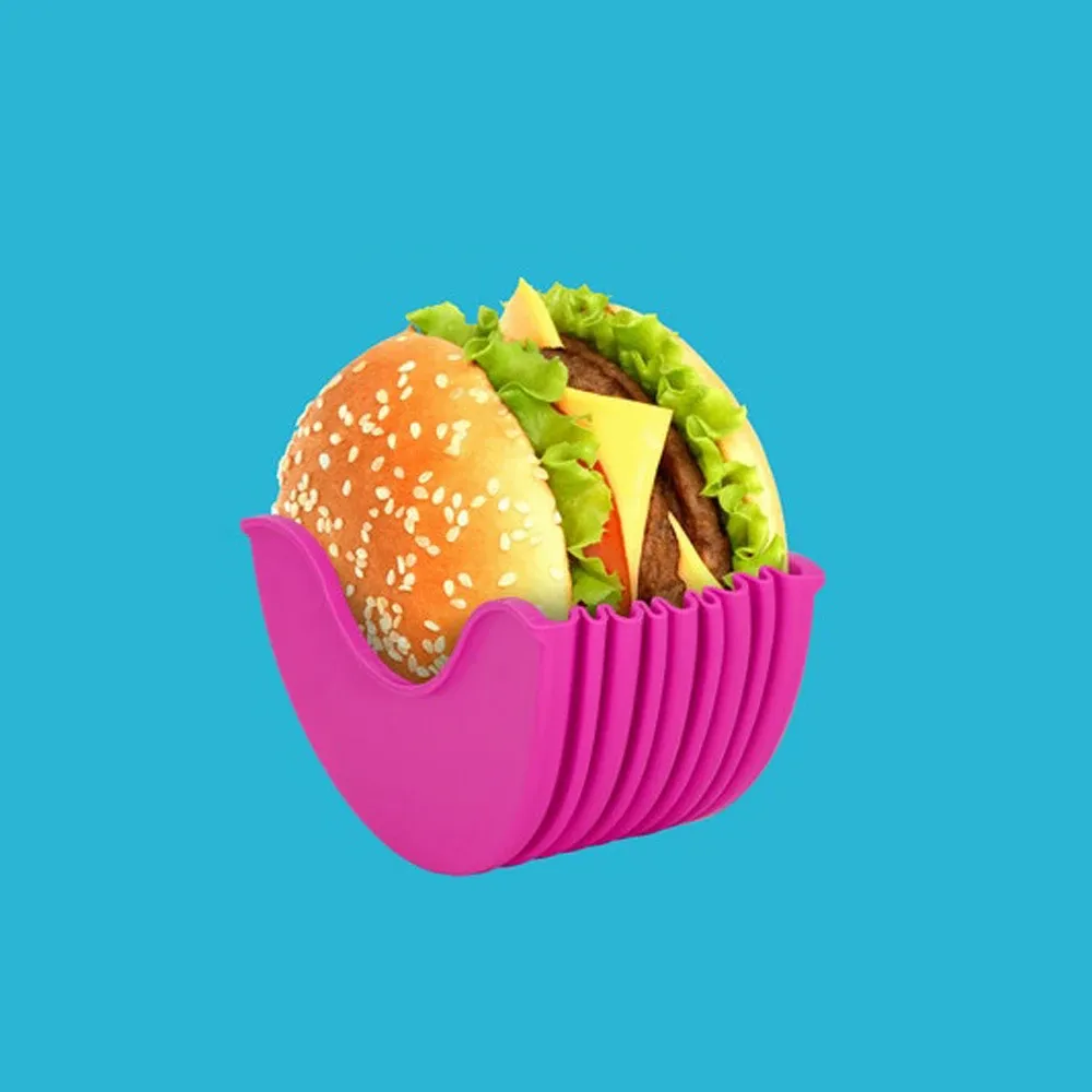 Burger réutilisable Clip à clips fixe Sandwich Sandwich Hamburger Silicone Rack Saigner pour la cuisine lavable ménage