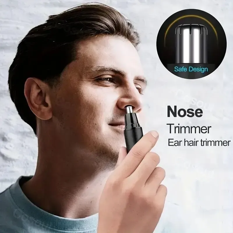 Electric Nose Hair Trimmer Implement Black Shaver Clipper Men Women Neck Eyebrow Trimmer Shaver Man Clean Trimer Razor Remover