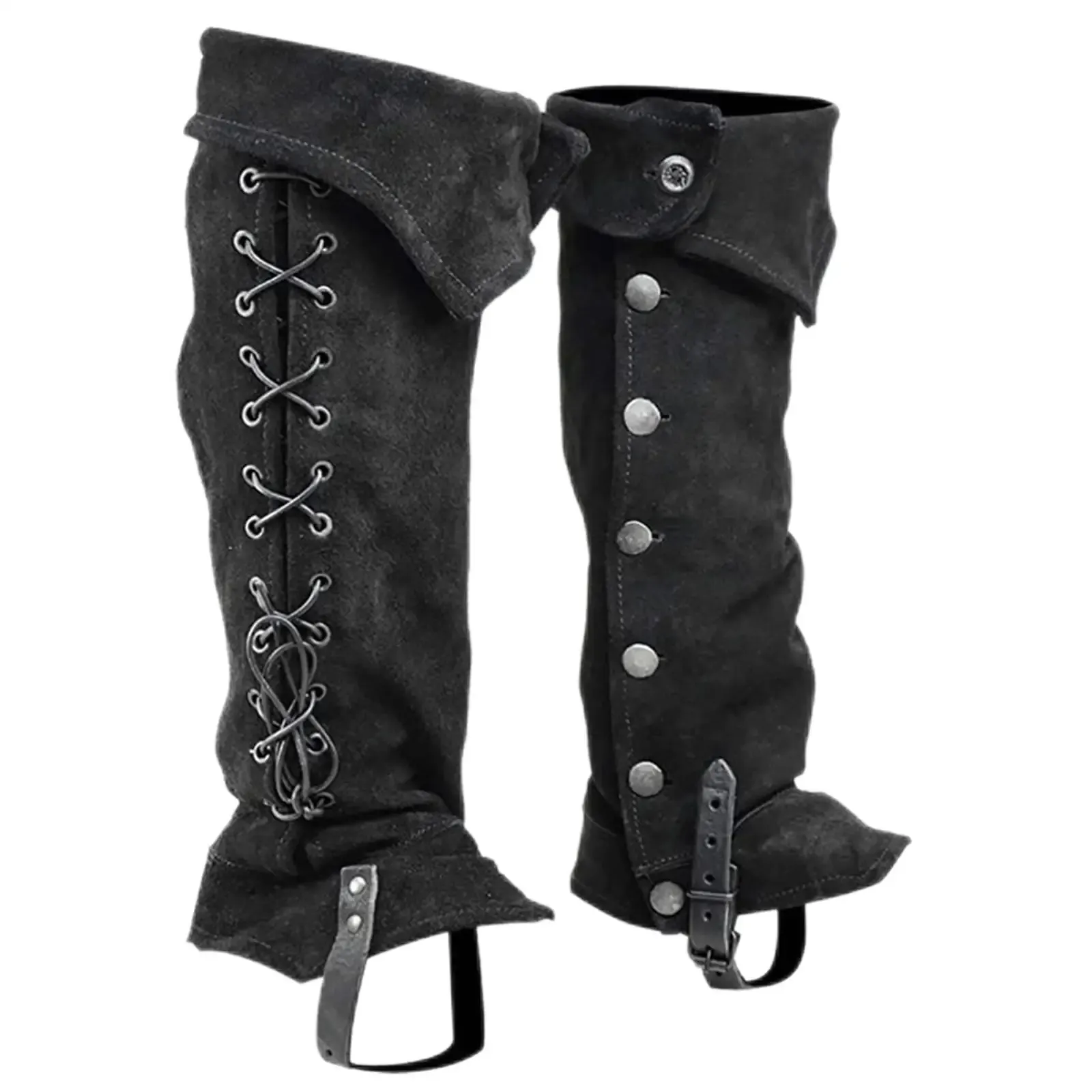 Renaissance Pirate Boot Covers - Medieval Knight Warrior Leg Armor ...