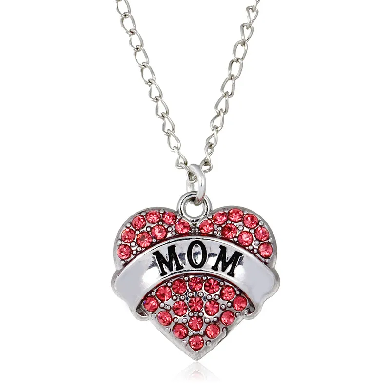 Pendant Necklaces Pendants Jewelry Diamond Peach Heart Mothers Day Gift Family Daughter Sister Crystal Necklace Drop Delivery 2021 Ot4Rw