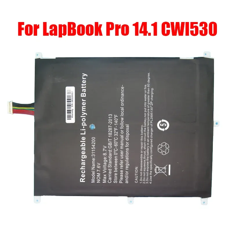 Batteries Laptop Replacement Battery For Chuwi For LapBook Pro 14.1 CWI530 31152196P CLTD31152196 Compatible 296916501 7.6V 5000MAH New