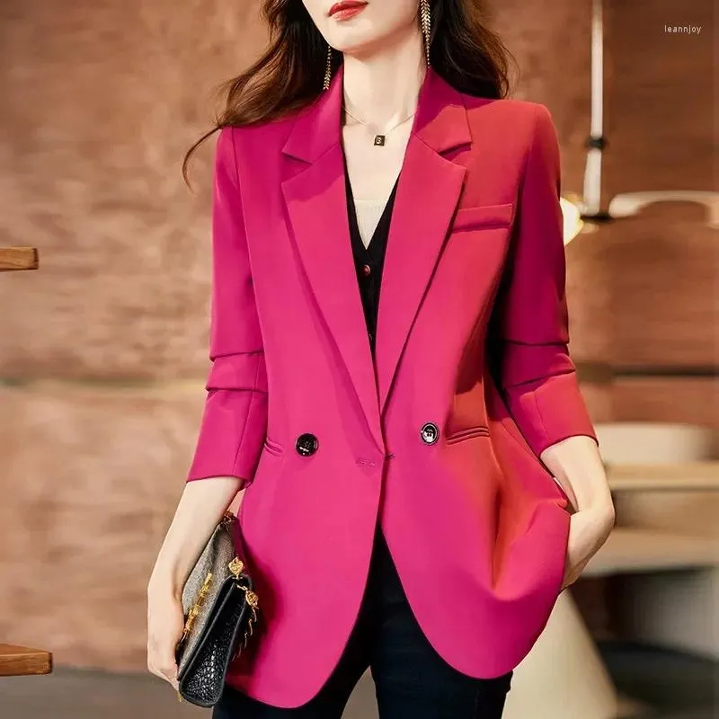 Abiti da donna 2024 primavera a maniche lunghe a molla blazer blazer a doppio abbottini dentellata da donna lavoro da lavoro da lavoro da donna da donna esterno