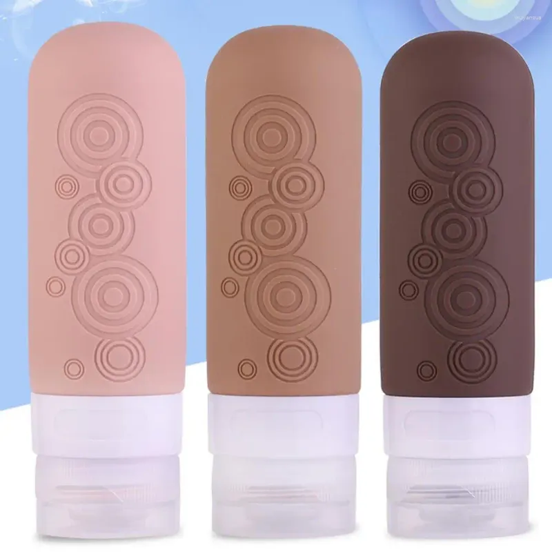 Opslagflessen die fles afgeven met brede opening navulbare navulbare lekbestendige siliconenreizen voor shampoo onderweg