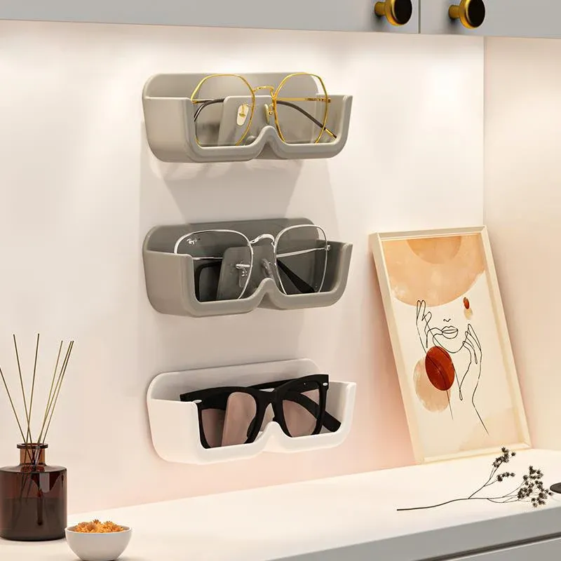 Wand gemonteerde glazen houder bril op de opbergdoos glazen display rack zonnebril display houder bedstopterrek