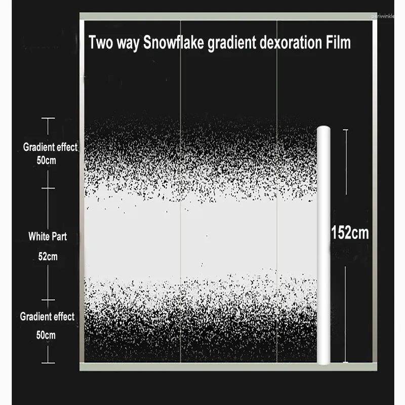 Autocollants de fenêtre sunice auto-adhésif protection de la vie privée double façon de flocon de neige décoration de décoration de cinéma partation de salle de bain chambre à coucher