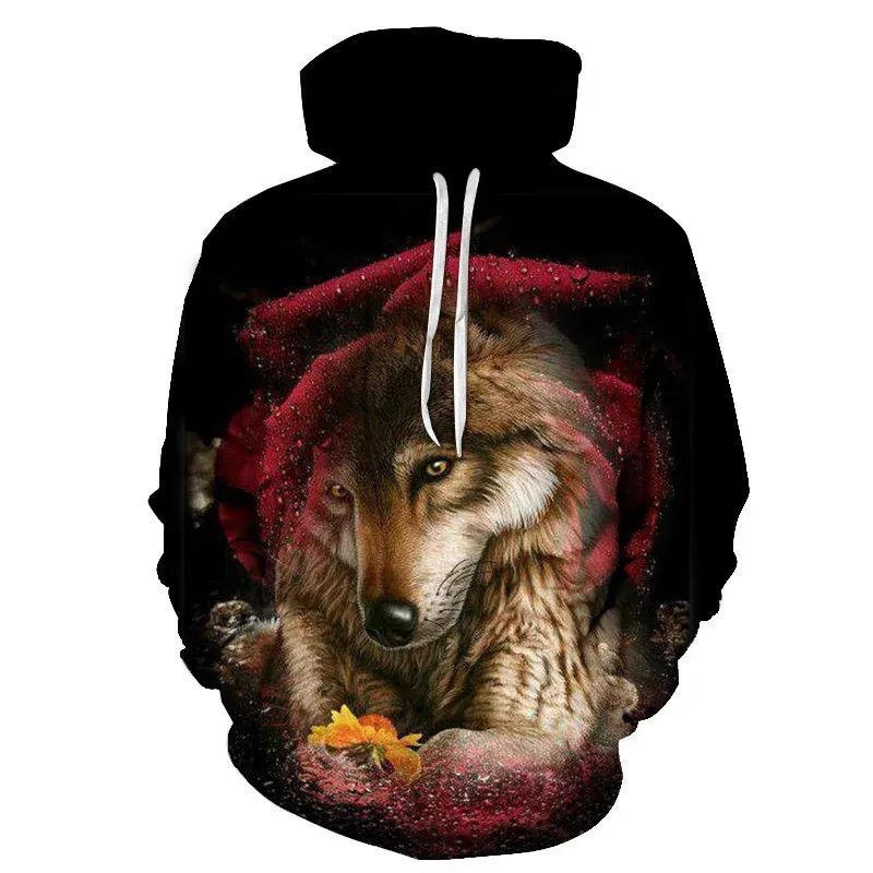 3d wolf hoodies sale