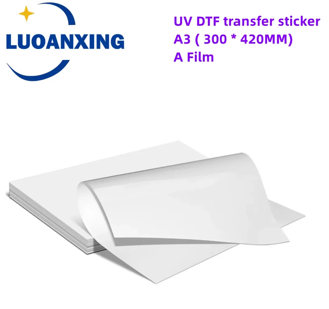 Papier UV DTF AB Film Transfer Sticker UV DTF Drukarka Drukar Bezpośrednie do filmu do plastikowego silikonowego metalowego szklanego szklanego skóry