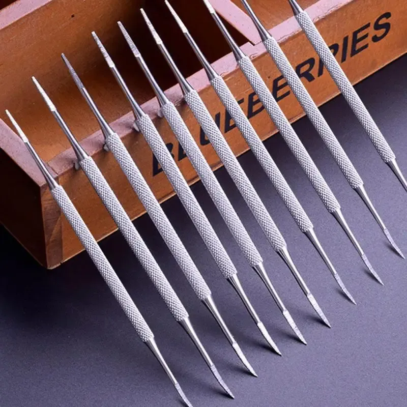 Tool 10PCS Toe Nail File Foot Nail Care Hook Ingrown Double Ended Ingrown Toe Correction Lifter File Manicure Clean Tool