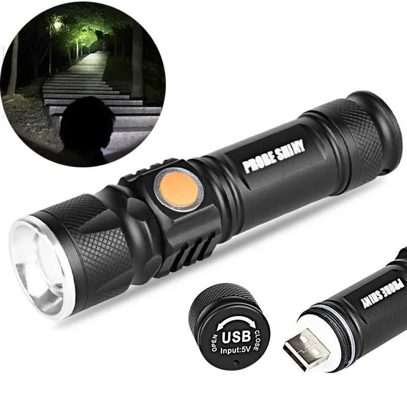 Mini USB Rechargeable LED Flashlight - Compact, Waterproof, Hiking ...