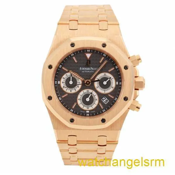 Zwitsers AP pols horloge Royal Oak Black Plate 18K Rose Gold Automatische mechanische heren Watch 25960or.OO.1185or.03