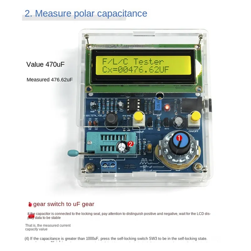 Pojemność i indukcyjność Miernik Częstotliwości Zestaw zestawu elektronicznego DIY Zestaw 51 Monolityczny zestaw do spawania płytki testerowej