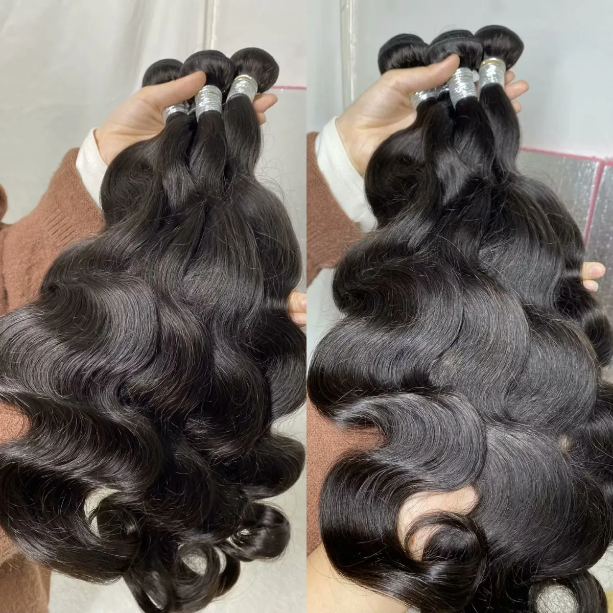 11a Body Wave Hair bundle Luxury Virgin Hair Silk Extensions Human Hair Extensions peruviano indiano peruviano Malaysia Cambogiano Brasile Nero Colore naturale