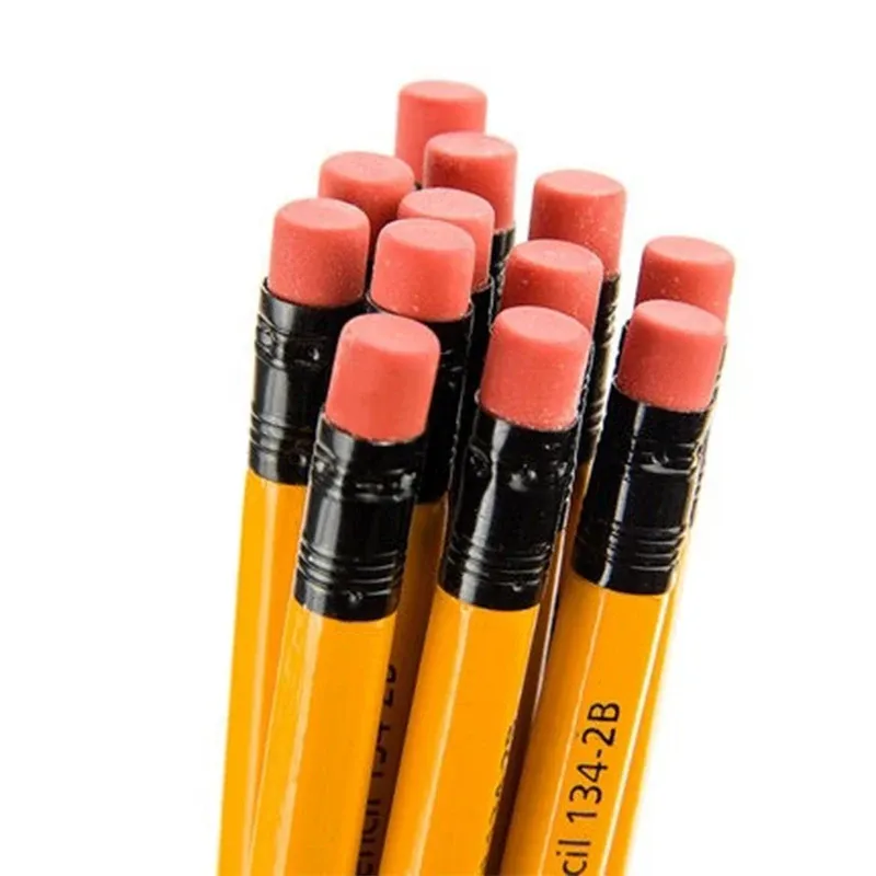 12 pcs STAEDTLER 134 Pencil With Eraser Pencils School Stationery Office Supplies Drawing Sketch Pencil Student Art Supply HB/2B